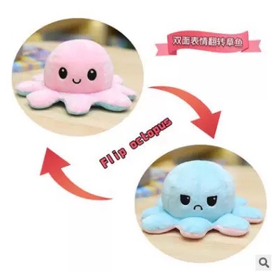 Thú Nhồi Bông Hình Bạch Tuộc Hai Mặt Lật Làm Quà Tặng Cho Bạn Trai / Bạn Gái