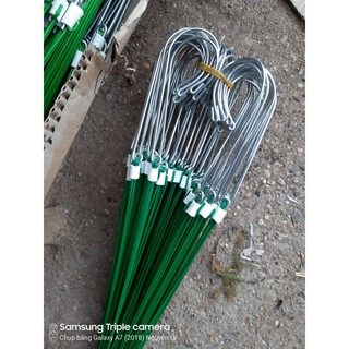 sét 10 móc kẽm bọc nhựa dài 90cm