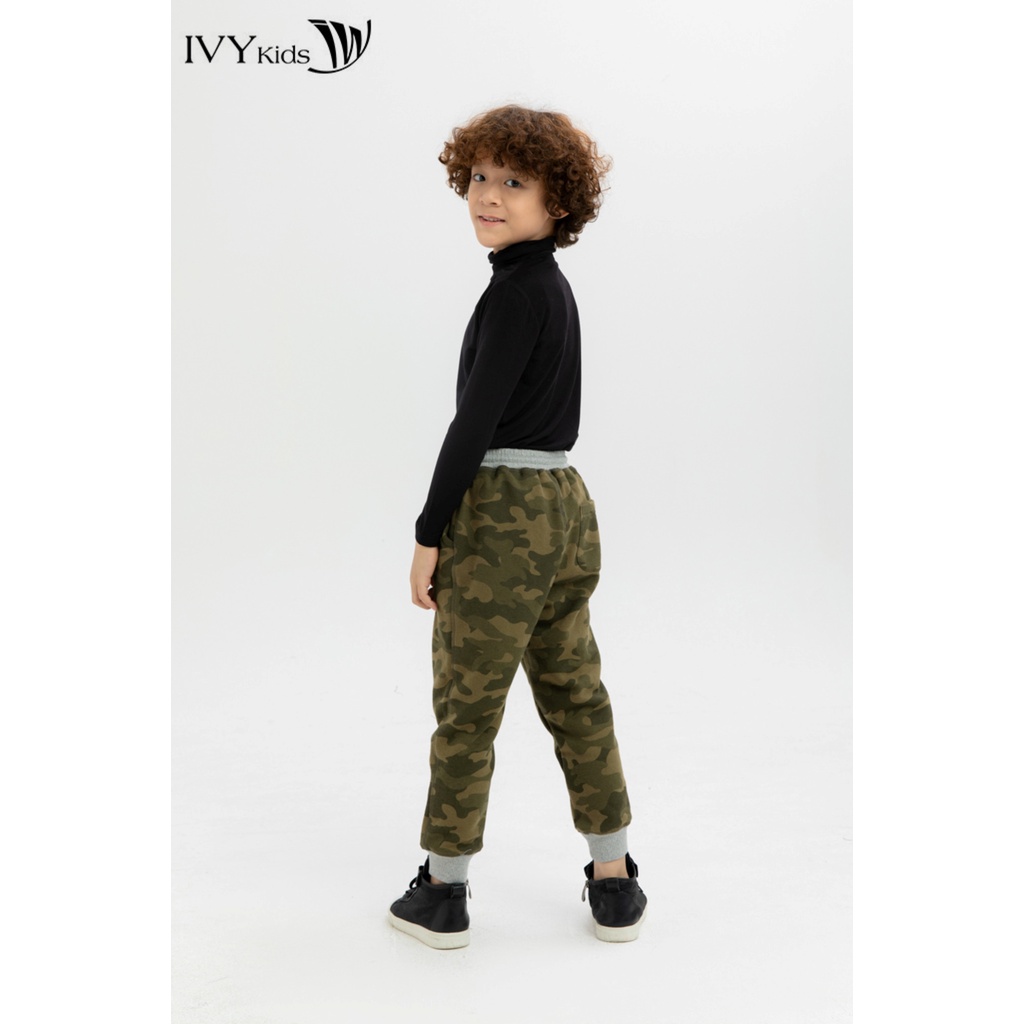 Áo thun cổ lọ bé trai IVY moda MS 58K1182
