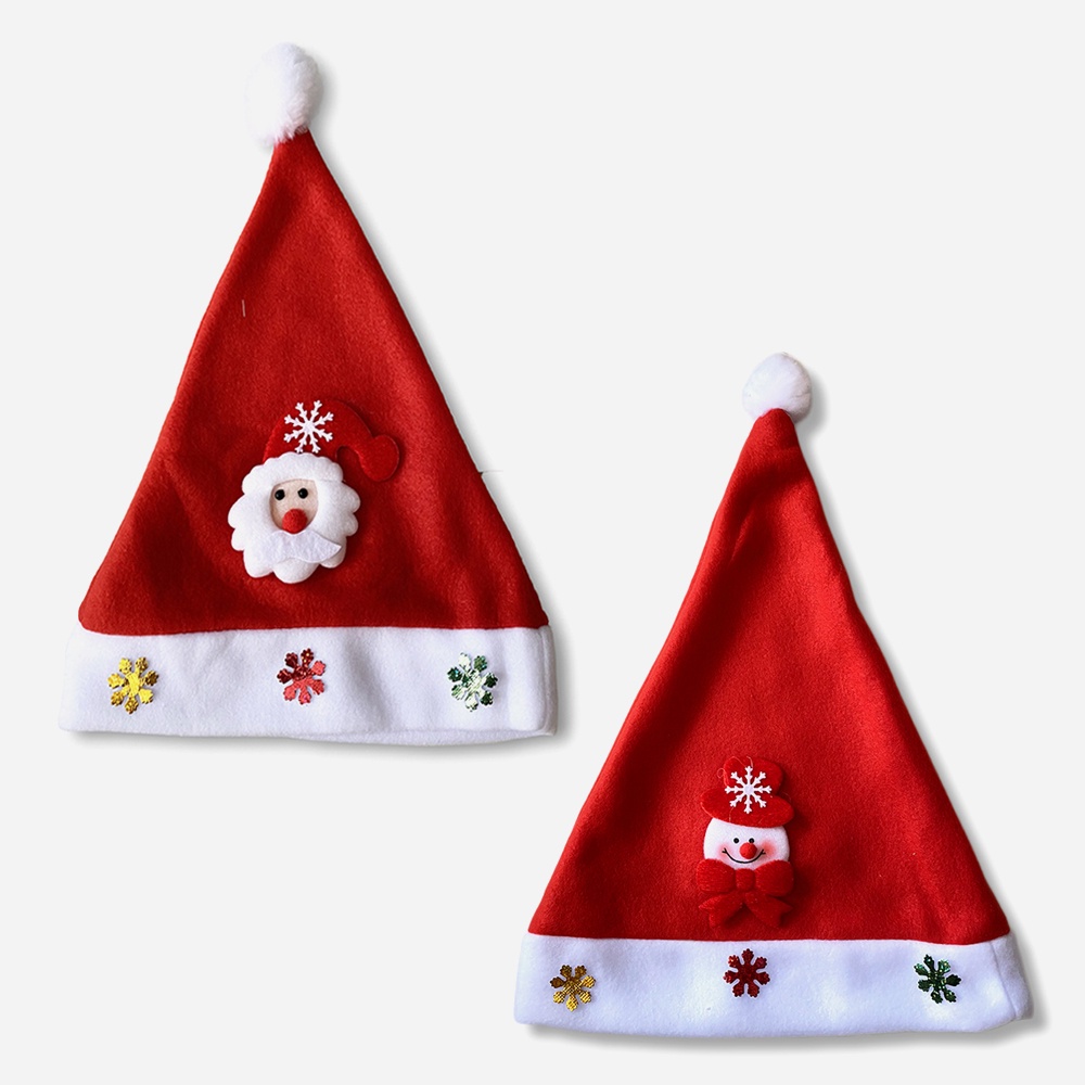 Nón Giáng Sinh ông già Noel mùa đông ấm áp bằng lông nhung cao cấp cho trẻ em và người lớn