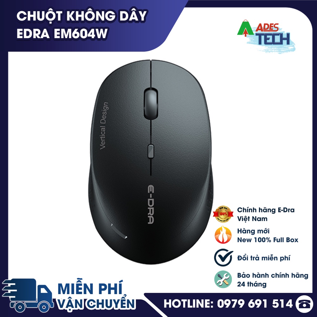 Chuột Không Dây EDRA EM604W | 1600 DPI Tương thích nhiều thiết bị