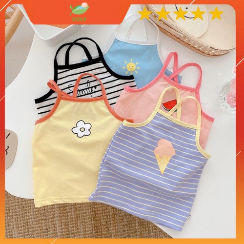 Áo 2 Dây Thun Lạnh Cho Bé Gái , Áo Sát Nách Cho Bé 5-28kg - DOLY STORE