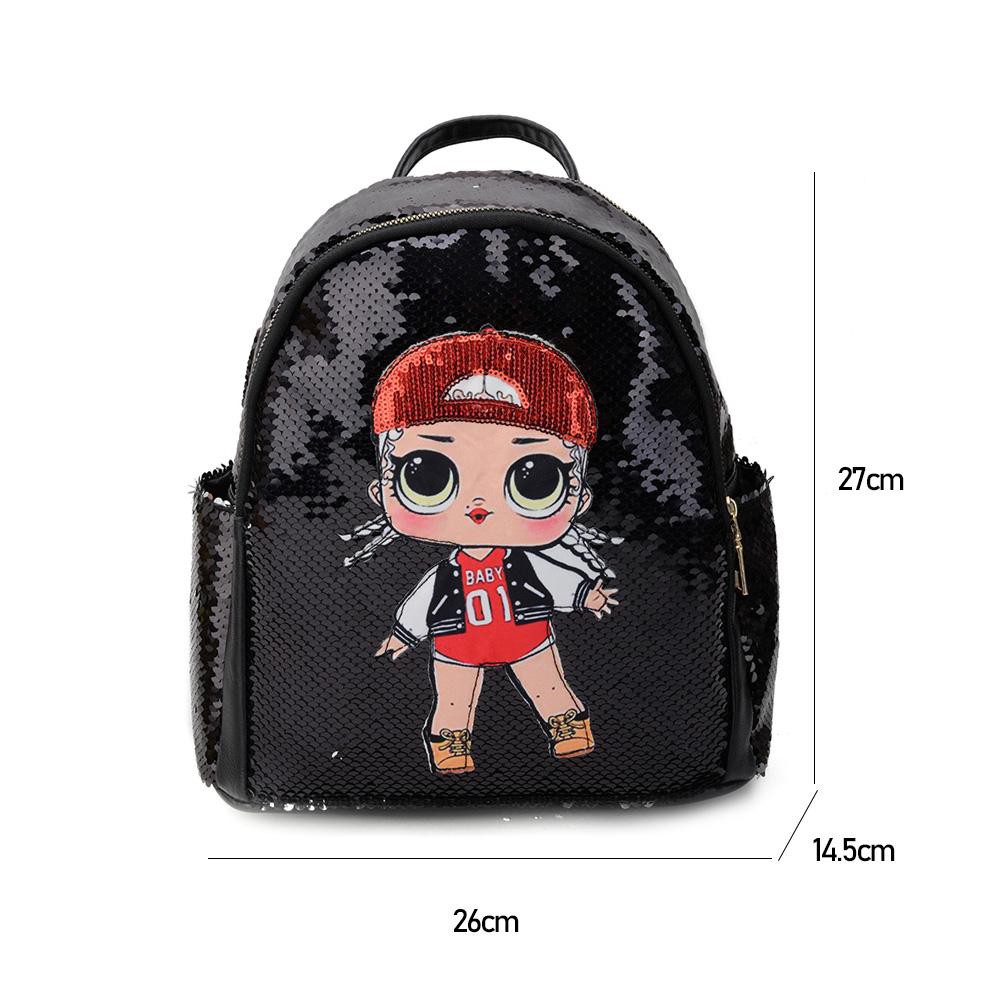 Glitter Women Sequins Backpack Girls Cartoon Cute Kids Daily Shoulder Bags