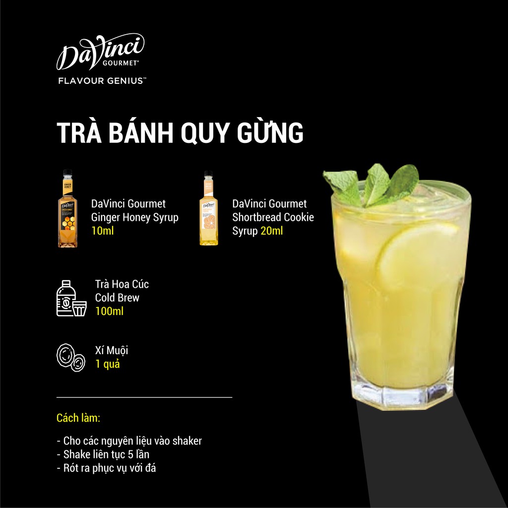 Siro hương Bánh Quy Bơ / Shortbread Cookies Syrup - DaVinci Gourmet