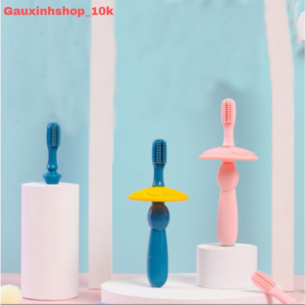 Bàn chải đánh răng silicone , phủ lưỡi siêu mềm cho trẻ từ 1-6 tuổi