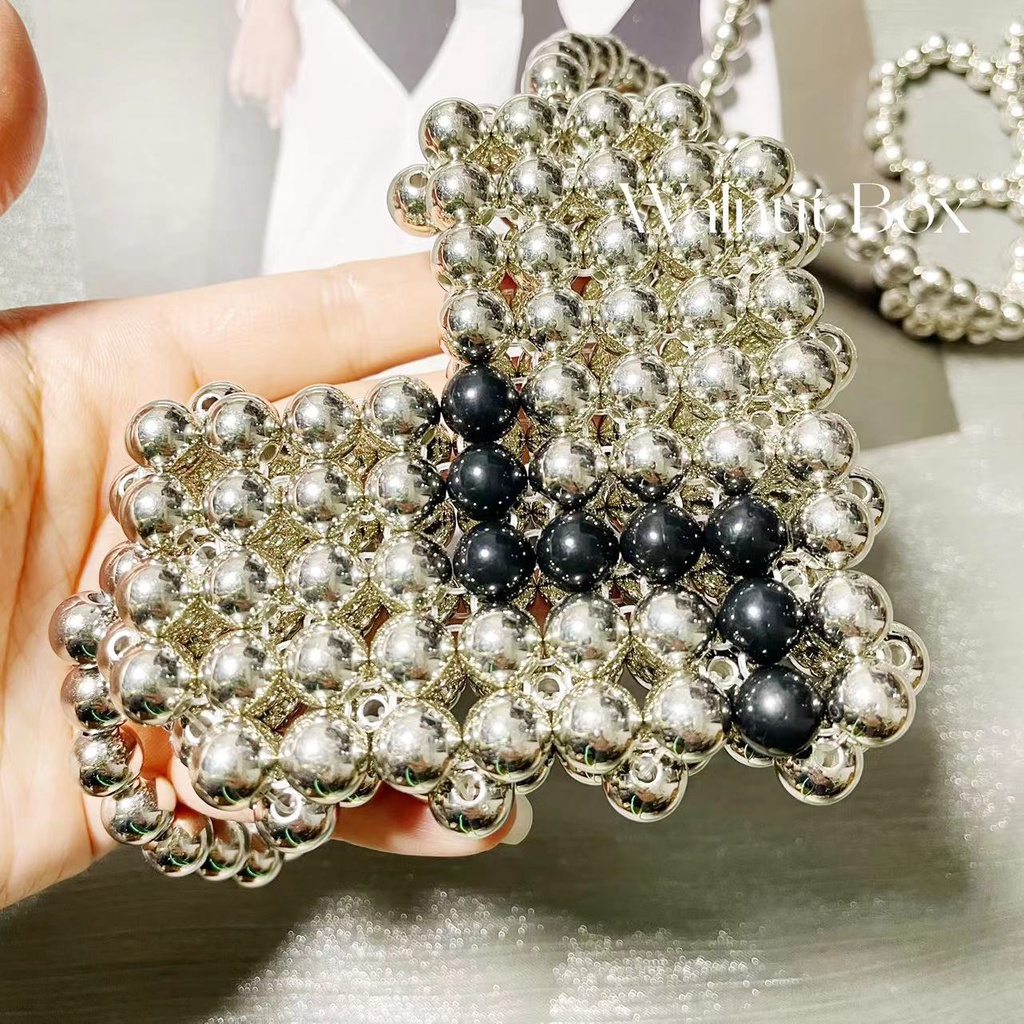 Túi Đeo Chéo Mini Đính Hạt Trái Tim Dễ Thương