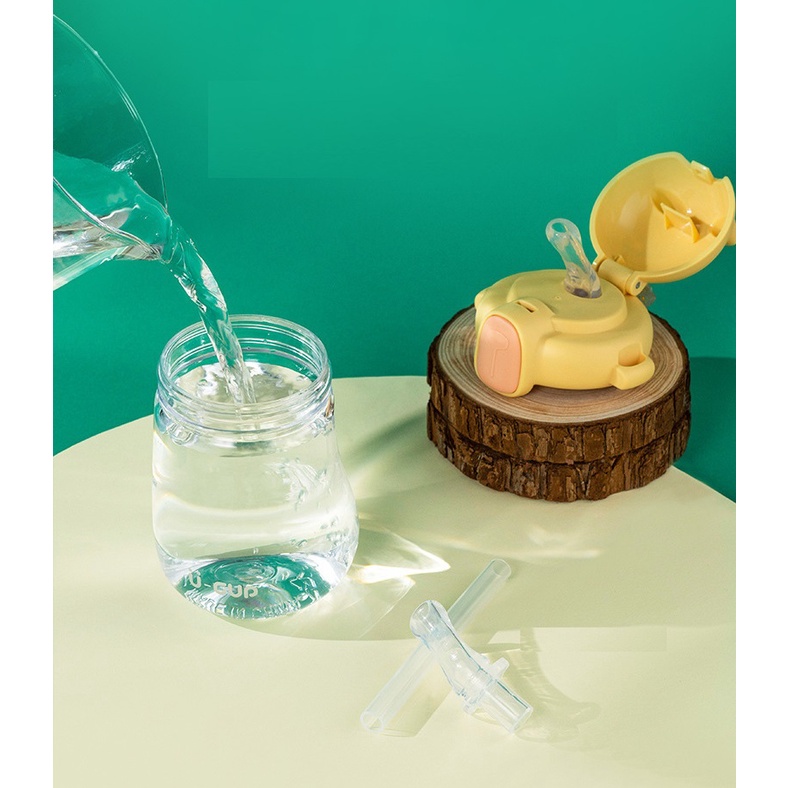 Bình nước U cup nhựa Tritan có có ống hút 400ml