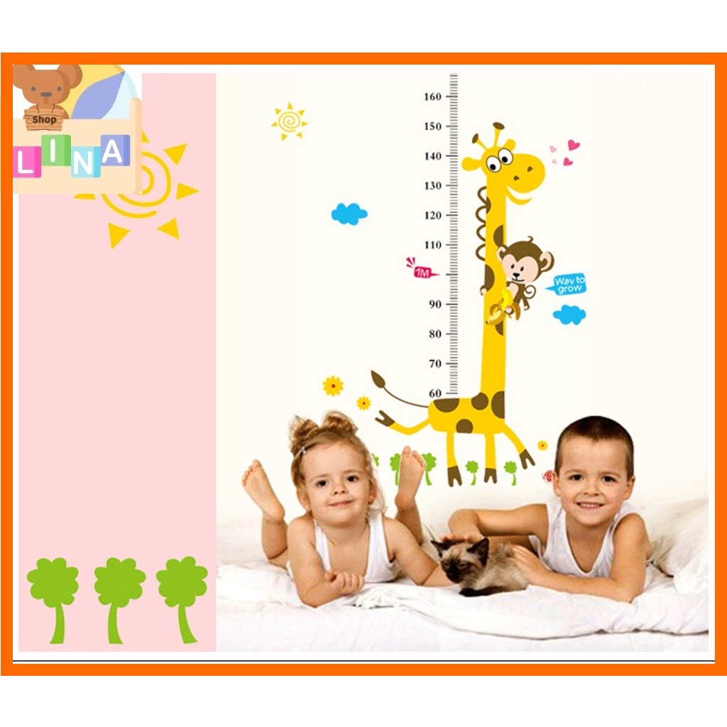Decal dán tường đo chiều cao cho bé - LINA Kids
