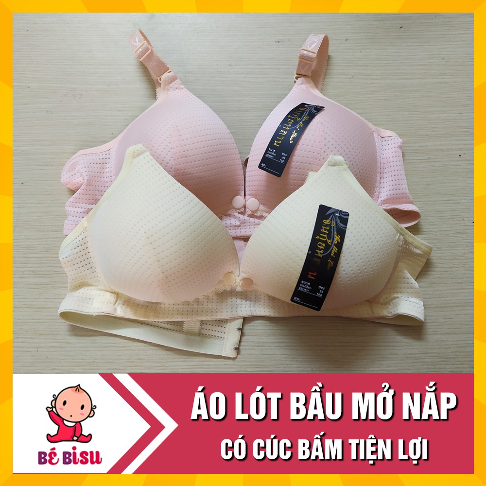 Áo lót bầu thông hơi mở cúc cho bé bú