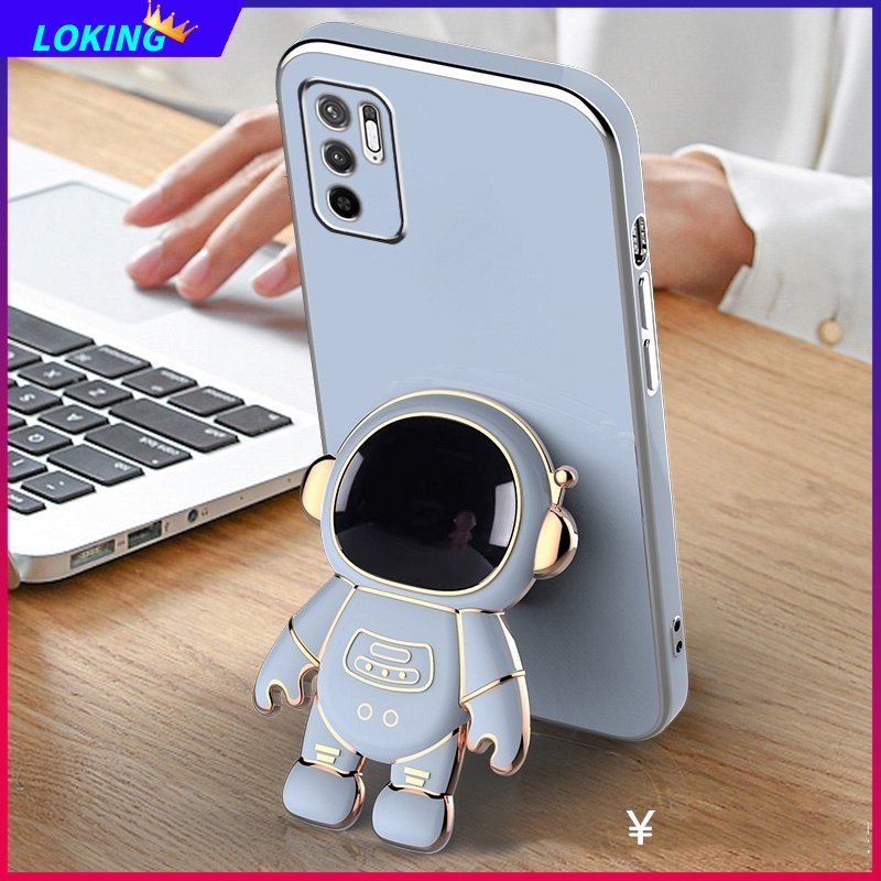 Ốp Điện Thoại Silicon Có Giá Đỡ Hình Phi Hành Gia Cho Xiaomi Redmi Note 12 11 10 9 Pro 11S 10S 12S