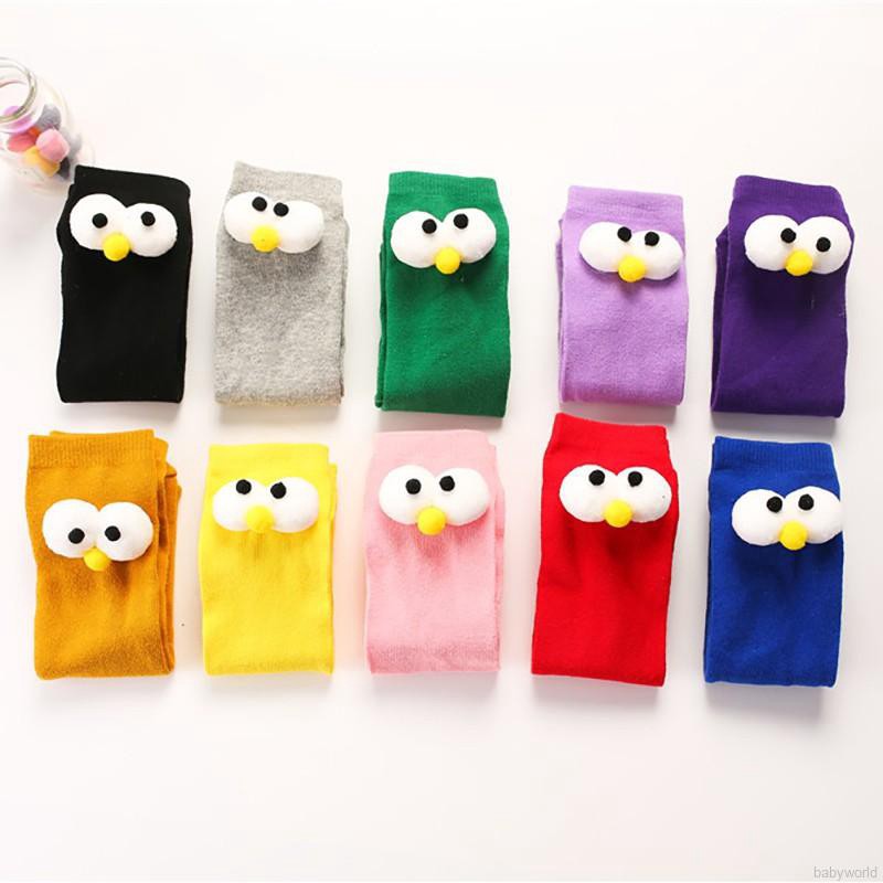 Đôi Vớ Cotton Dài Hình Đôi Mắt To Dễ Thương Cho Bé 1-8 Tuổi