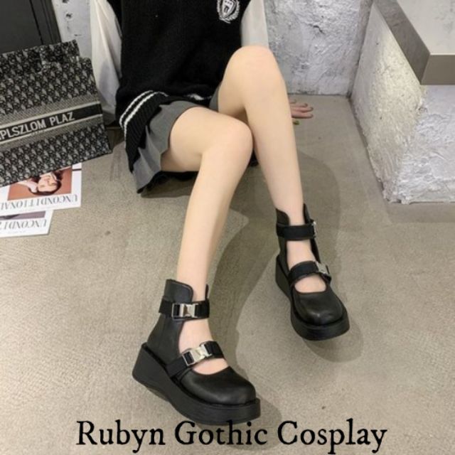 [CÓ SẴN] 🔥 Giày Boot Chiến Binh Gothic độc lạ, cá tính  ( NHÁM VÀ BÓNG ) Ảnh thật ở cuối