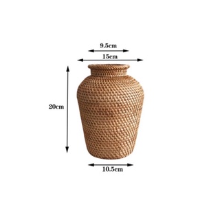 Lọ hoa mây tre đan
