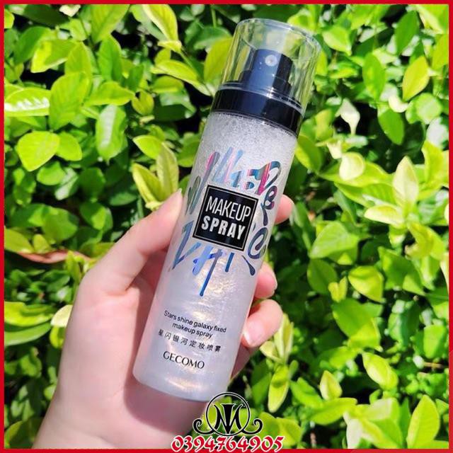 Xịt nhũ cố định lớp trang điểm Gecomo Star Shine Galaxy Spray bản dupe của Mac Fix+ Shimmer MO23