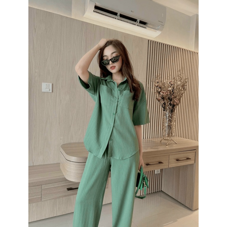 MẪU HOT SÉT SƠ MI XỐP NHĂN DÁNG DÀI SIÊU SANG CHẢNH DX