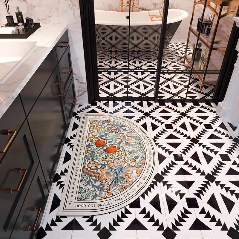 Thảm Chùi Chân Thấm Hút Tốt Nhanh Khô Chống Trượt Phong Cách Bắc Âu