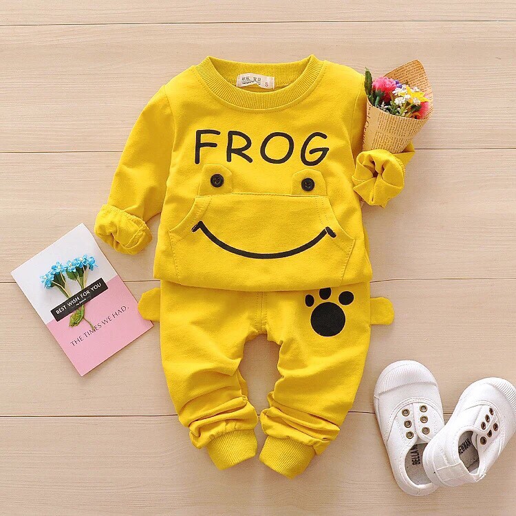 Bộ quần áo trẻ em thu đông cho bé trai/gái size 1-5 tuổi