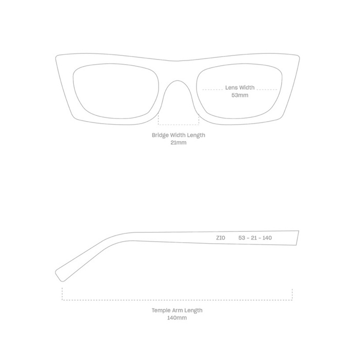 Kính mát Zio Sunnies Studios chống UV400 gọng nhựa thời trang nam nữ chính hãng