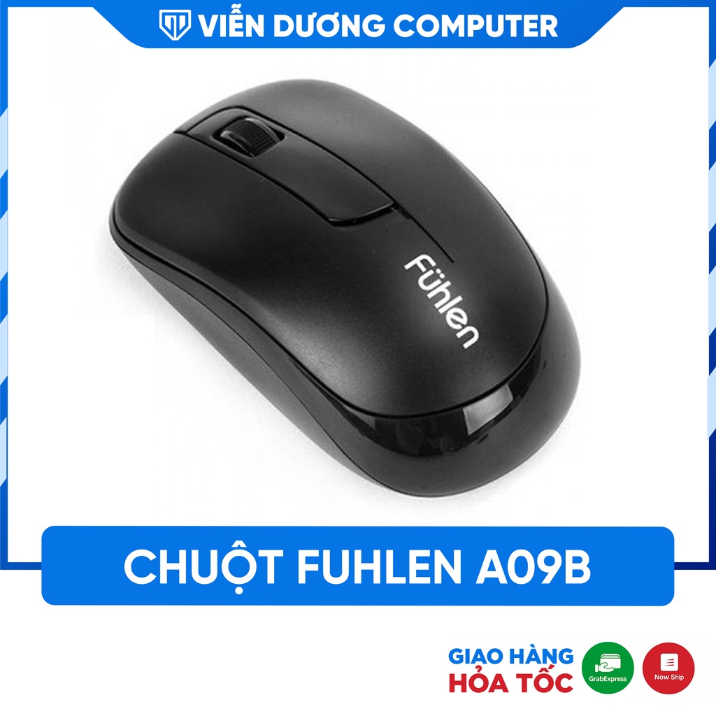 Chuột máy tính không dây Fuhlen A09B màu đen bảo hành 24 tháng Viễn Dương Computer
