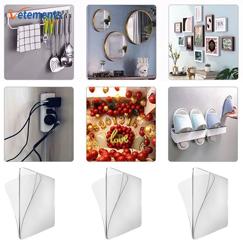Băng Keo Hai Mặt Dán Tường Trong Suốt Chắc Chắn Chống Thấm Nước Đa Năng Có Thể Tháo Gỡ