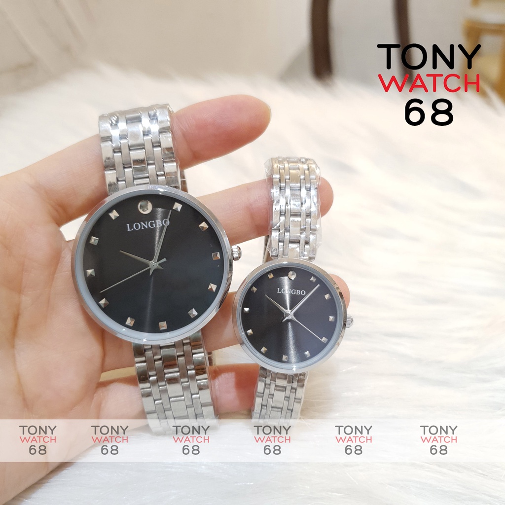 Đồng hồ cặp đôi nam nữ Longbo dây thép chính hãng đeo tay cao cấp chống nước đẹp