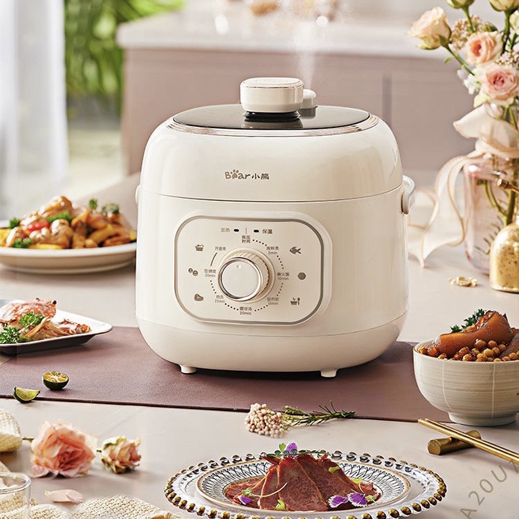 Nồi áp suất điện mini đa năng cho 1-2 người BEAR dung tích 2L bảo hành 12 tháng