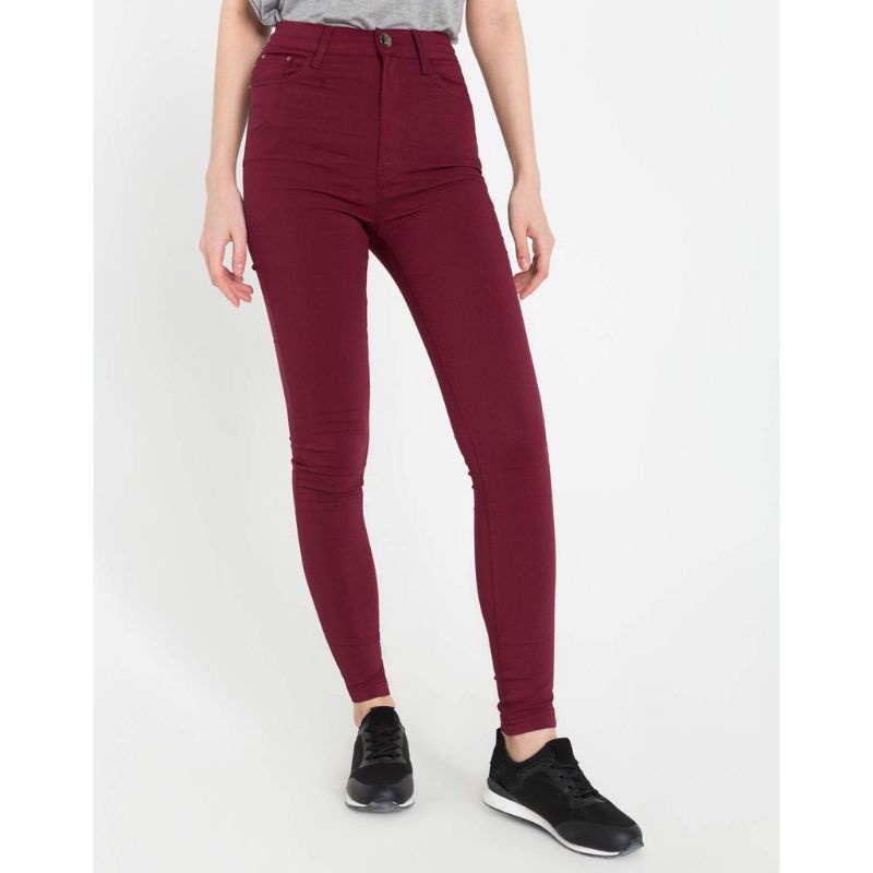 Quần kaki skinny dáng dài cạp cao cho nữ nhiều màu