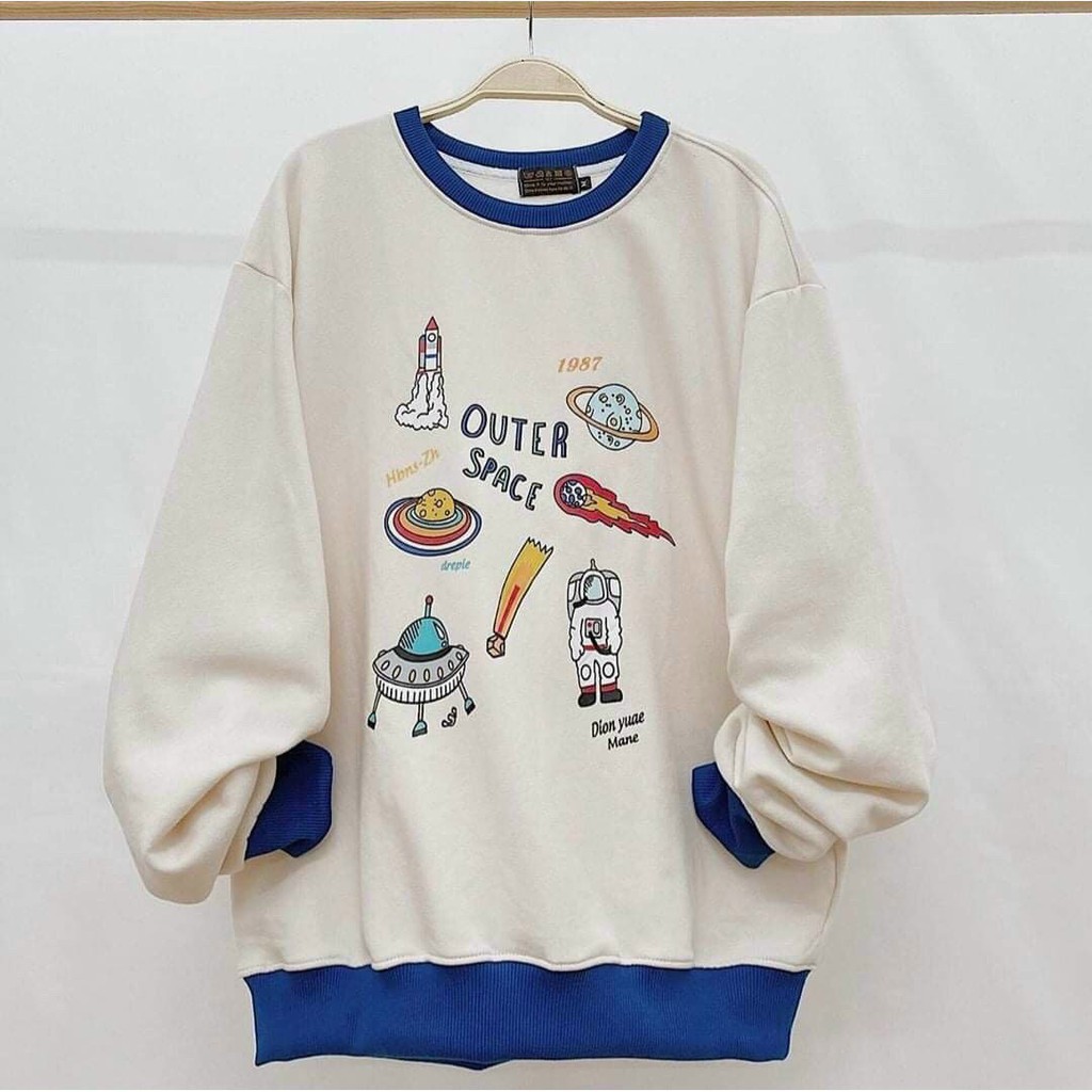 Áo Khoác Nỉ Sweater Cho nam Cho nữ và Cặp Đôi  Có 3 Màu,Form rộng Unisex