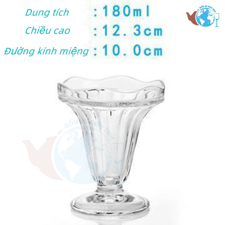 Ly đựng kem bằng thủy tinh cao cấp, ly thủy tinh IC5 đựng kem kiểu dáng cực xinh (1 ly)