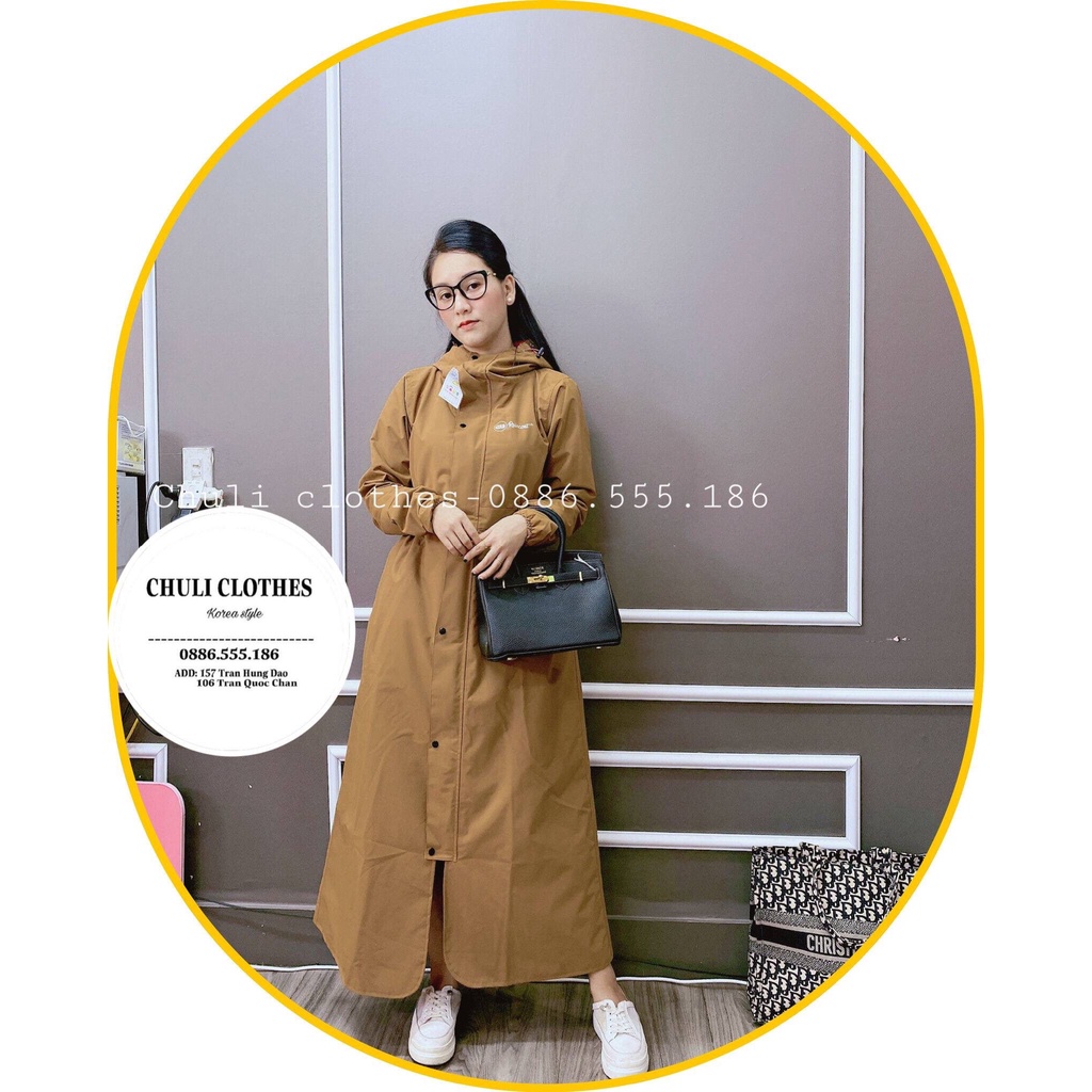 size XL - Áo mưa mangto nữ 2 lớp cao cấp dáng xòe không xẻ sau đi mưa đi gió 2022 - Chính chủ Shop Chuli