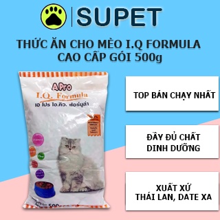 Thức ăn hạt cho mèo I.Q Formula 500g - hạt cho mèo bổ sung chất xơ tốt cho hệ tiêu hóa