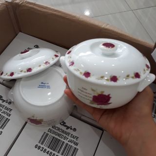 Thố chưng yến có họa tiết (size 14cmx8,5cm) to hơn cái chén ăn cơm xíu nha!