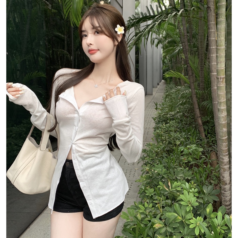 Áo Thun Nữ Dài Tay Cổ Tròn Thời Trang Hàn