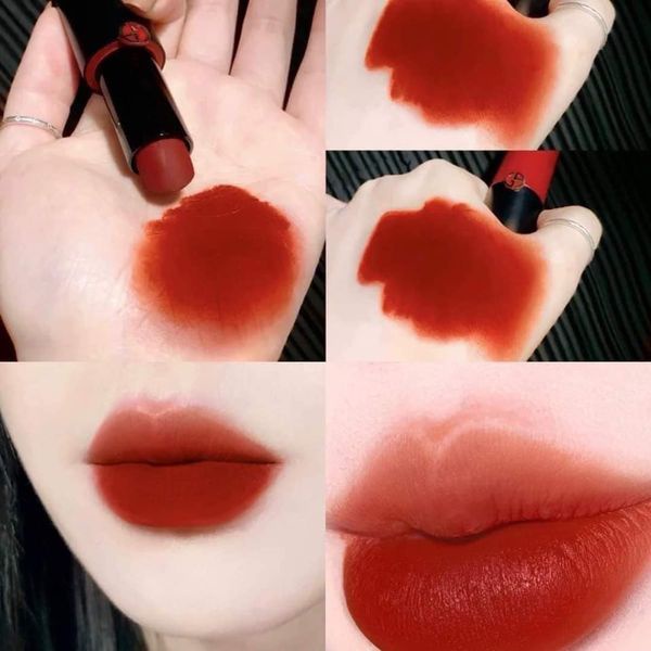 Fullbox - Son Thỏi Giiorgio Armani Matte Intense Matte &amp; Comfort Lipcolor Màu 405 - Đỏ Gạch Sultan