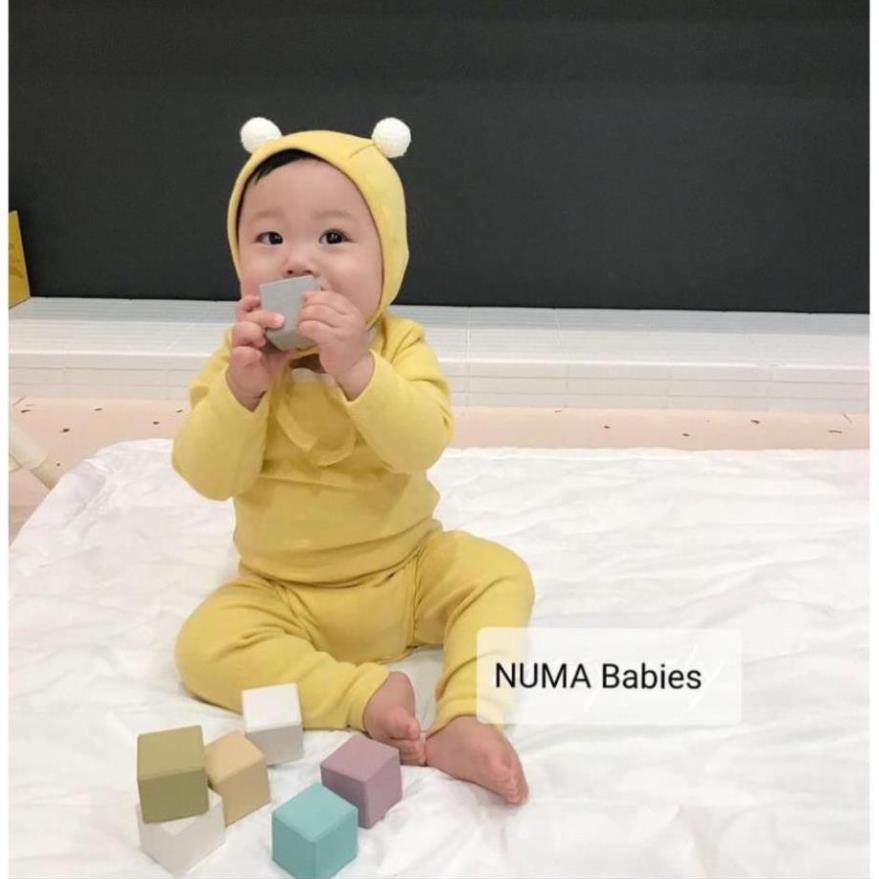 [TẾT] Bộ Minky Mom cotton lạnh tai gấu bông cho bé