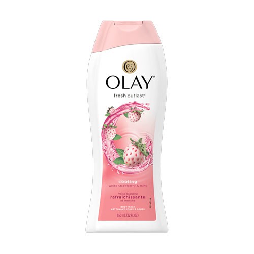 Sữa tắm dưỡng ẩm Olay Fresh Outlast Dâu tây trắng và Bạc hà nhập Mỹ mẫu mới - 700ml