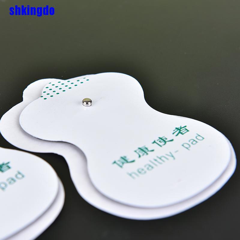 [Hàng mới về] Set 10 miếng đệm điện cực màu trắng cho máy mát xa kỹ thuật số