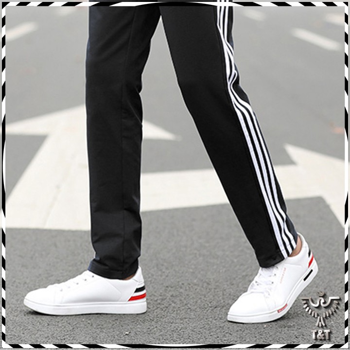 Quần Thể Thao quần jogger nỉ 3 Sọc Thu Đông Co Giãn Ống SUÔNG Nam Nữ UNISEX QTT01