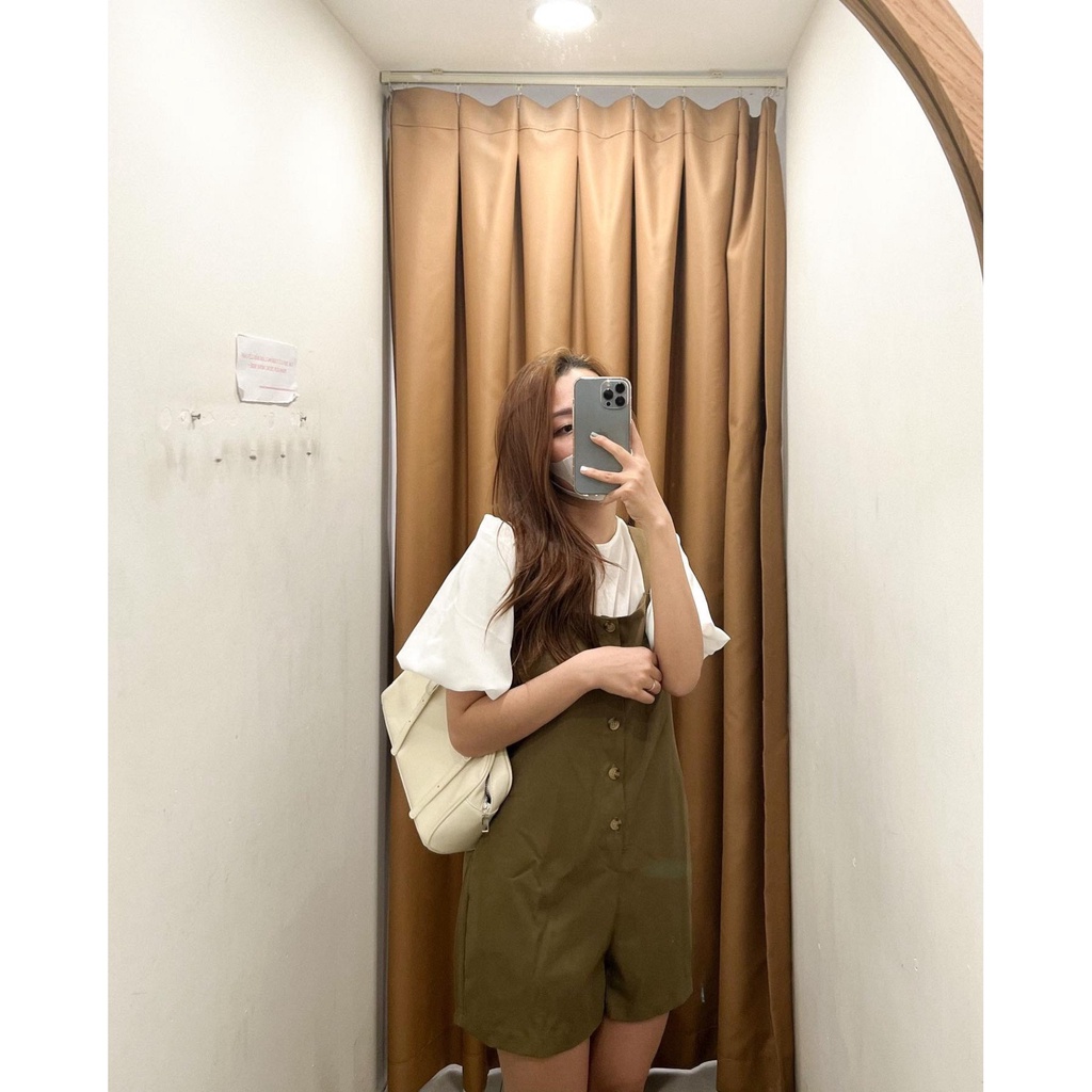 [Mã 253FASHIONSALE giảm 12% đơn 99K] Set jump cúc dọc kèm sơ mi trắng có đai J27 SUSTORE