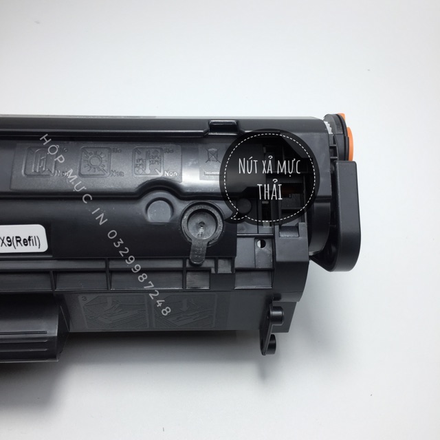 Hộp mực máy in canon 2900/3000 Có Nút Đổ Mực- XẢ THẢI DỄ DÀNG  Đổ LẠI Mực không vỏ hộp