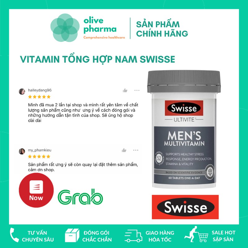 Swisse men's ultivite - vitamin tổng hợp Úc dành cho Nam