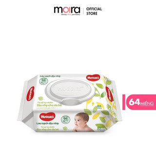Khăn giấy ướt cho trẻ sơ sinh Huggies không mùi 64 tờ