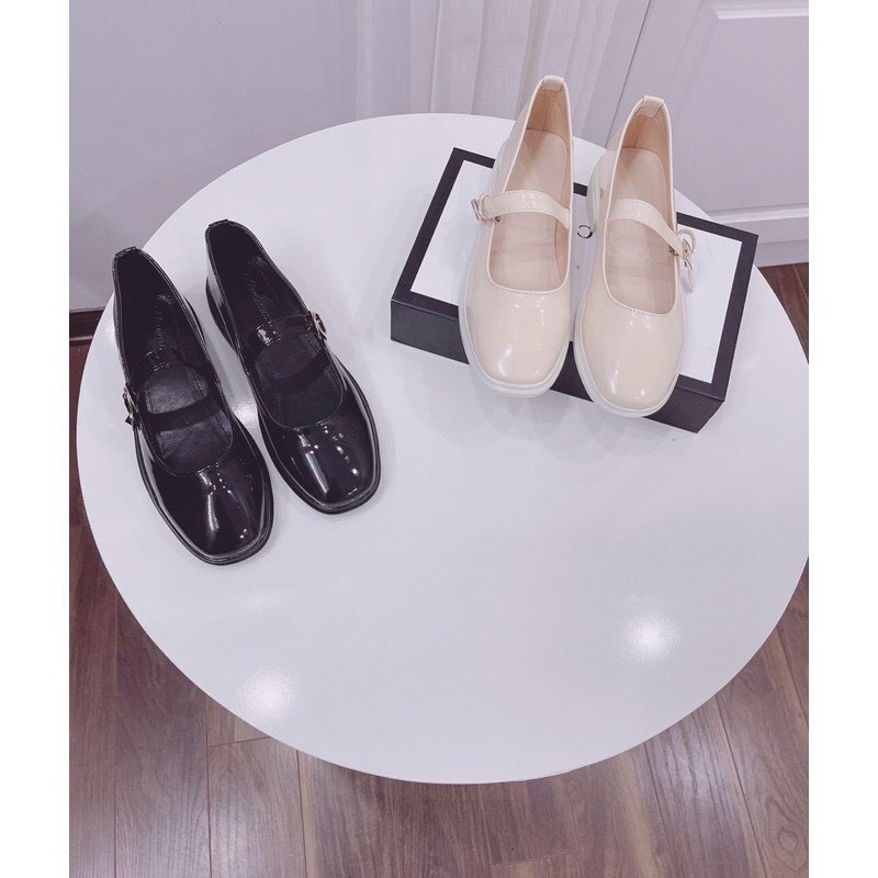 Giày búp bê mũi tròn quai cài phong cách Hàn Quốc xinh xắn mã M26