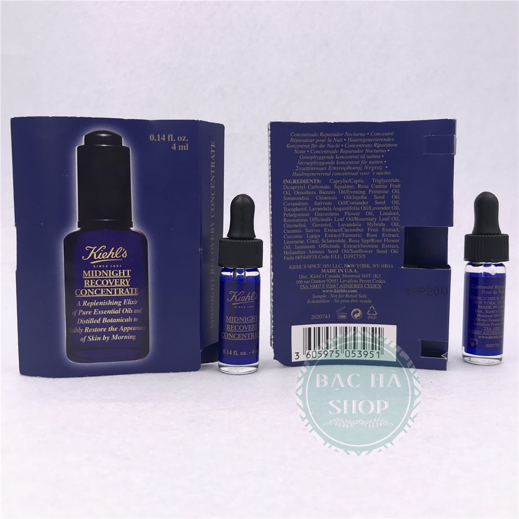 Kiehl's / Kiehls Tinh Chất Phục Hồi Đêm Midnight Recovery Concentrate 4ml