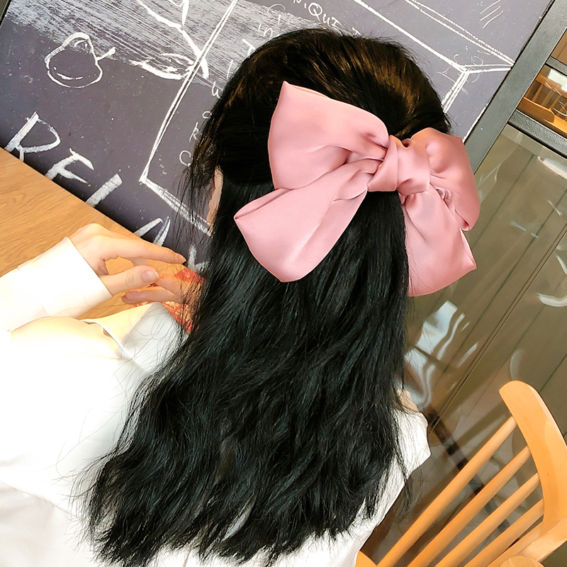 Kẹp tóc phối nơ lớn ngọt ngào dễ thương dành cho nữ