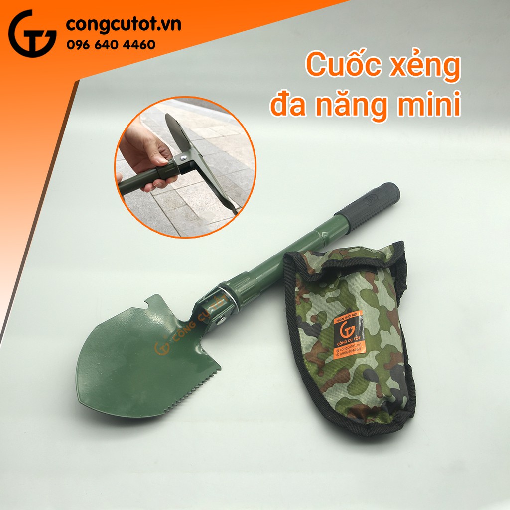 Cuốc xẻng mini đa chứng năng 47cm 3 công dụng