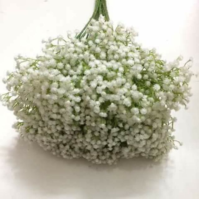 Hoa Giả - Cành hoa baby  - dài 60cm  - Trang Trí Nhà Cửa