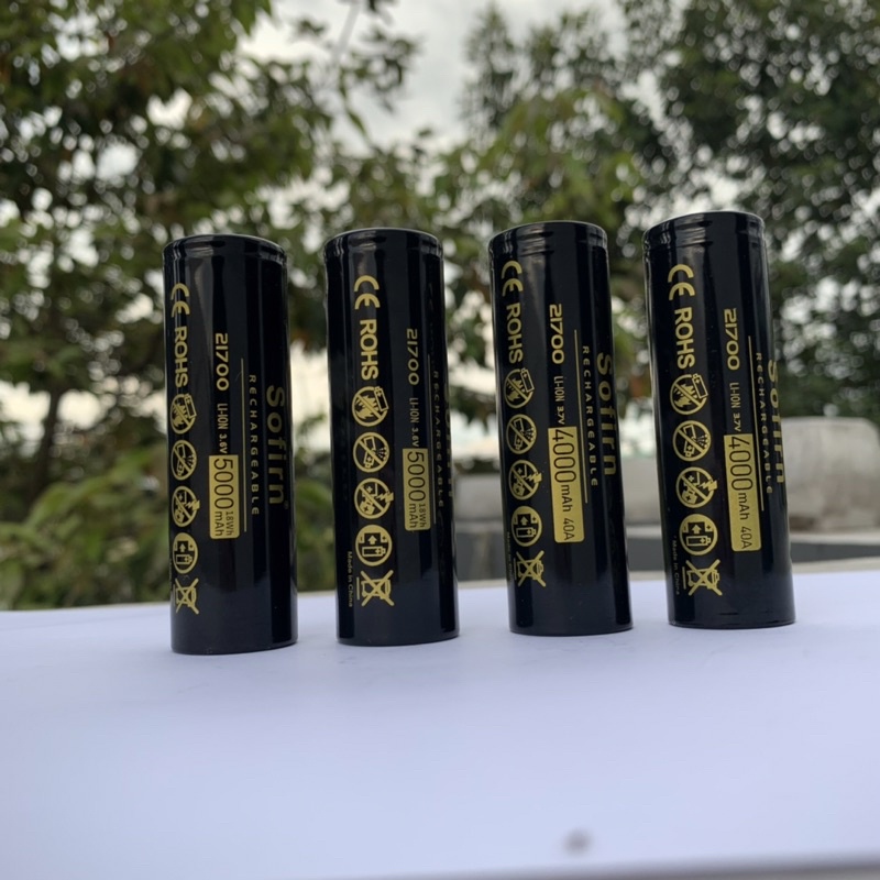 Pin sạc Li-ion 3.7V 21700 Sofirn 40A 4000mAh Pin Sofirn 21700 5000mAh Chính Hãng