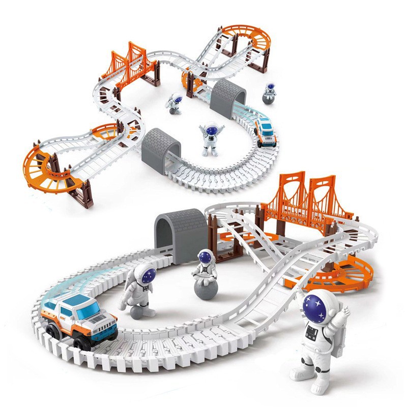Bộ đồ chơi lắp ráp đường ray phi hành gia thám hiểm không gian vũ trụ quà tặng cho bé trai