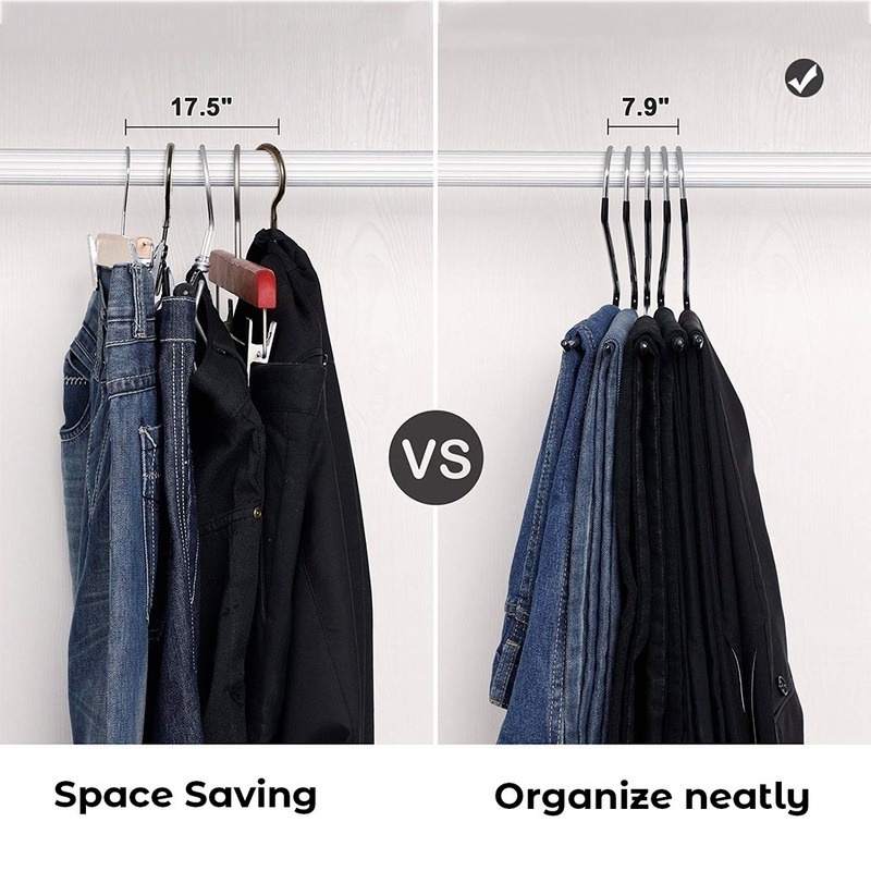 1 Móc Treo Quần Jeans Bằng Nhựa Chống Trượt
